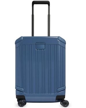Piquadro Valigia Con Quattro Ruote - Blu