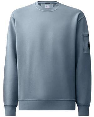 C.P. Company Lens-Detail Cotton Sweatshirt - Blue