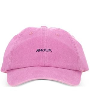Maison Labiche Beaumont Embroidered Twill Baseball Cap - Pink