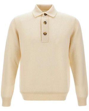 FILIPPO DE LAURENTIIS Polo con tres botones - Blanco