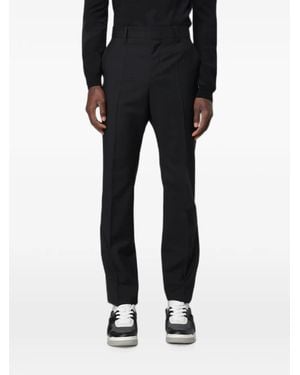 Valentino Garavani Pressed-Crease Wool Trousers - Black