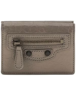 Balenciaga Le City Leather Wallet - Gray