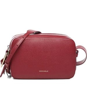 Coccinelle Small Malory Leather Cross Body Bag - Red