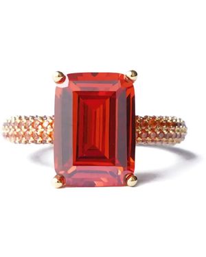 Izabel Display Mega Rectangle Ring - Red