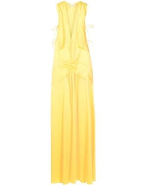 Lethicia Bronstein Teres Maxikleid Mit V-Ausschnitt - Gelb