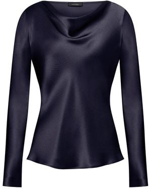 Alberta Ferretti Top Aus Seide - Blau