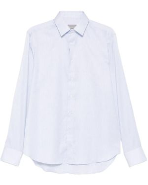 Canali Patterned Shirt - White