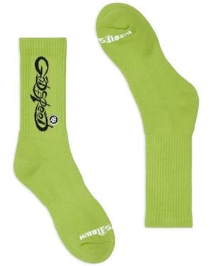 Godspeed New Age Logo-Detail Socks - Green