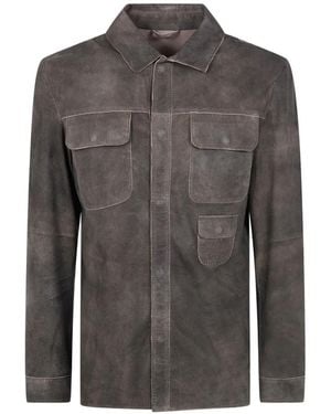 Giorgio Brato Chemise À Poche À Rabat - Gris