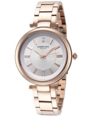 Kenneth Cole Armbanduhr Mit Kristallverzierung 35Mm - Mettallic