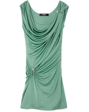 Versace Draped Mini Dress - Green