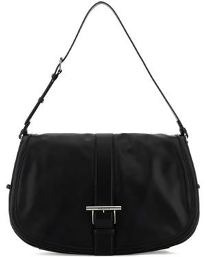 McQueen Tバーメッセンジャーバッグ L - ブラック
