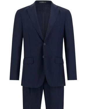 BOGGI Prince Of Wales-Check Suit - Blue