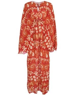 Cala De La Cruz Abstract-Print Flared-Sleeve Kaftan
