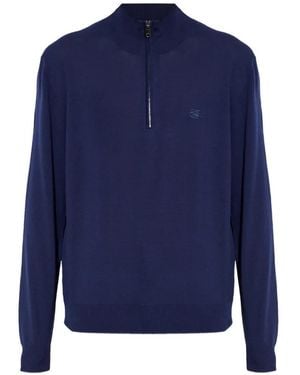 Etro Trui Met Logodetail En Rits - Blauw