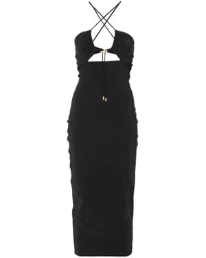 Moschino Gerafftes Kleid Mit Cut-Out - Schwarz