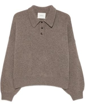 Lisa Yang Button-Fastening Polo Shirt - Brown