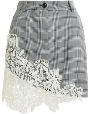 Essentiel Antwerp Minifalda a cuadros - Gris