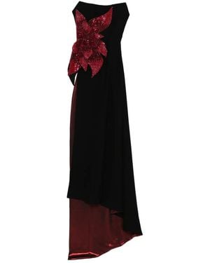 AAVVA Sequin-Embellished Strapless Dress - Black