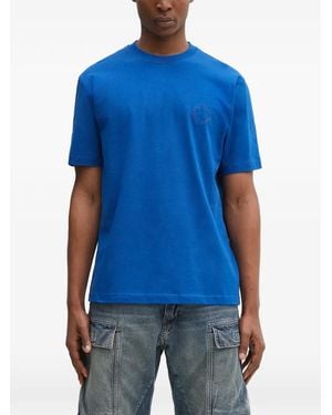 Daily Paper Orbit Emb Logo-Embroidered T-Shirt - Blue