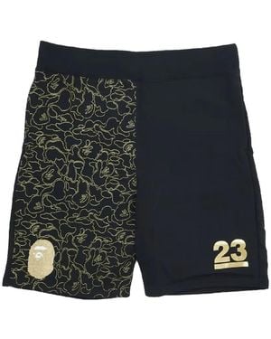 A Bathing Ape Abc Camo Track Horts - Black