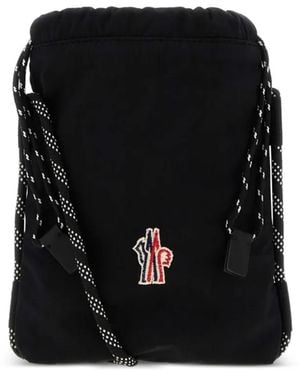 Moncler Makaio Logo-Patch Messenger Bag - Black