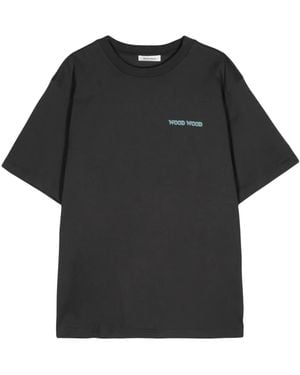 WOOD WOOD Haider Tribe Cotton T-Shirt - Black