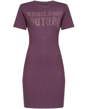 Versace Jeans Couture ロゴ Tシャツワンピース - パープル
