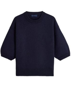 Soeur Lise Short-Sleeve Sweater - Blue