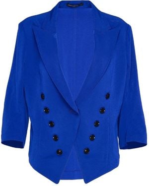 Y's Yohji Yamamoto Double-Breasted Button Jacket - Blue