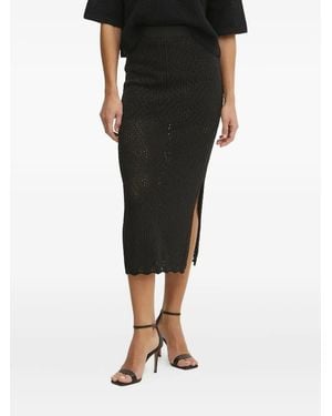 Liviana Conti Knitted Midi Skirt - Black