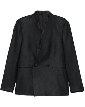 Tagliatore Alex Satin-Trim Blazer - Black