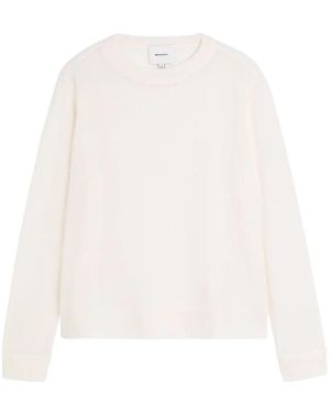 Reformation Long-Sleeve Crew-Neck Sweater - White