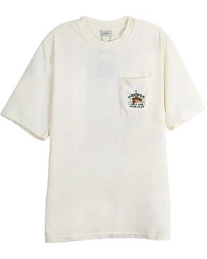Malbon Golf Vista Bass Club Graphic-Print Chest-Pocket T-Shirt - White