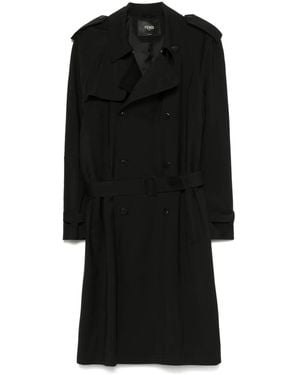 Fendi Trenchcoat Mit Gürtel - Schwarz