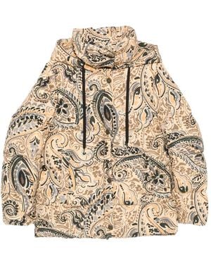 Etro Paisley-Print Hooded Jacket - Natural