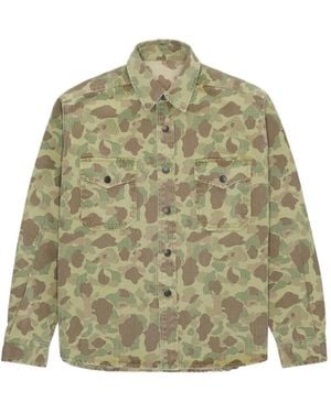 Fortela Kenny camouflage pocket overshirt - Verde