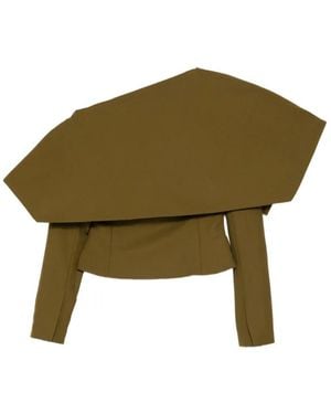 A.W.A.K.E. MODE Asymmetric-Collar Top - Green