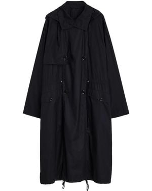 Lemaire Light Ventile Cotton Trench - Blue