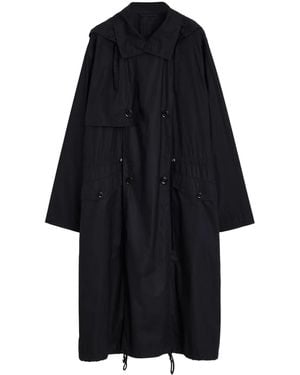 Lemaire Light Ventile Cotton Trench - Blue