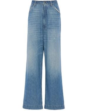 Maison Margiela Vaqueros con detalle patchwork - Azul