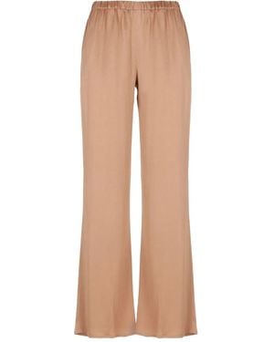 Antonelli Elasticated-Waist Silk-Blended Trousers - Natural