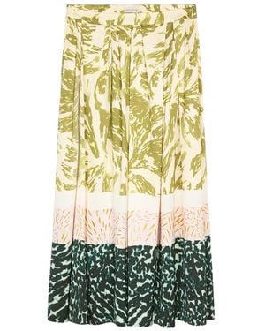 Dries Van Noten プリーツ マキシスカート - ナチュラル