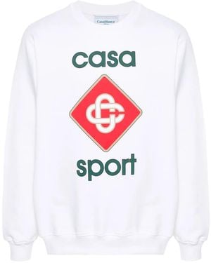 CASABLANCA 'Logo Organic Cotton Sweatshirt - White