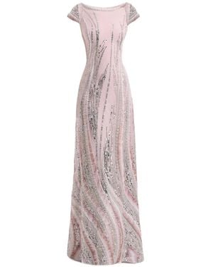Gemy Maalouf Beaded Sequin-Embellished Dress - Pink