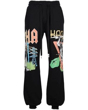 Haculla Crow Royale Wide-Leg Track Trousers - Black