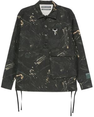 Reese Cooper Floral-print Cargo Shirt - ブラック