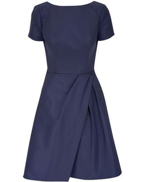 Carolina Herrera Silk Mini Dress - Blue