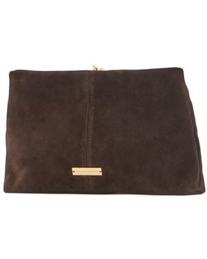 Loeffler Randall Corrine Gathered Clutch Bag - Brown
