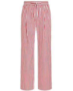 Dolce & Gabbana Striped Poplin Pants - Pink